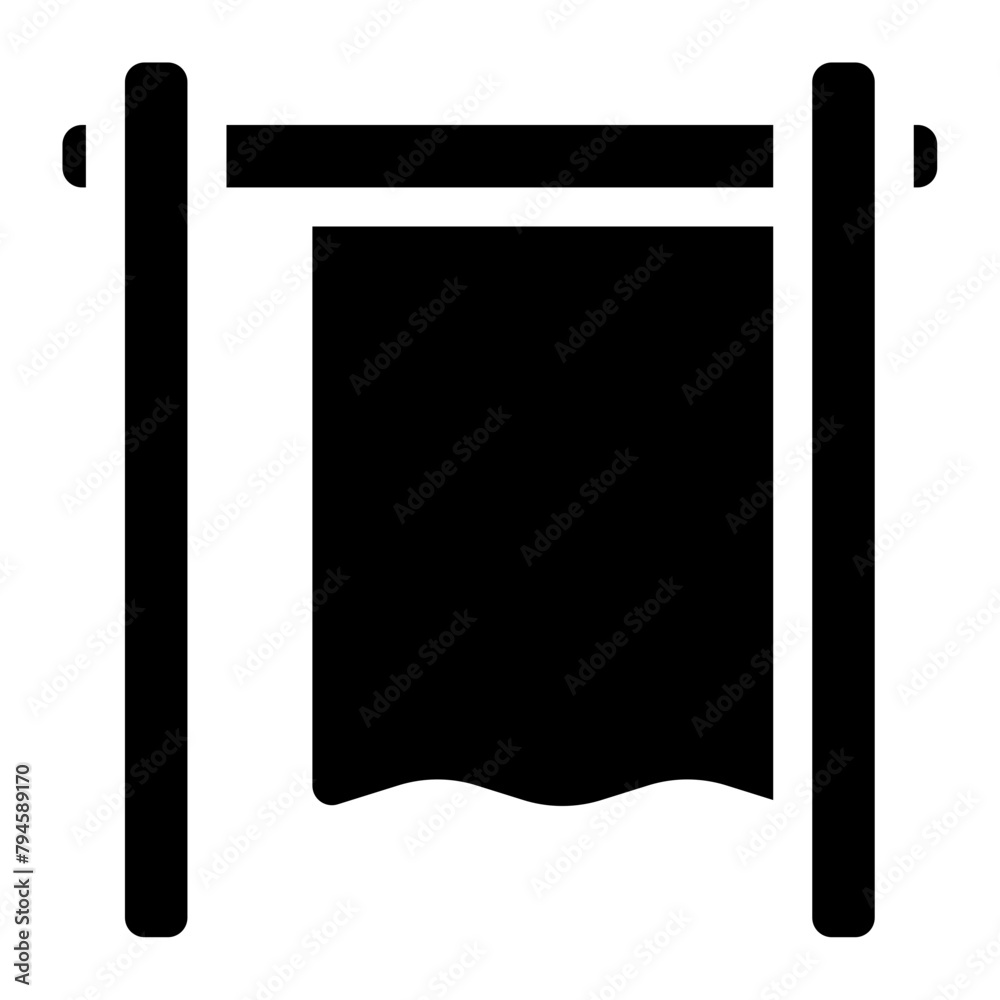 Wall mural voting booth icon 