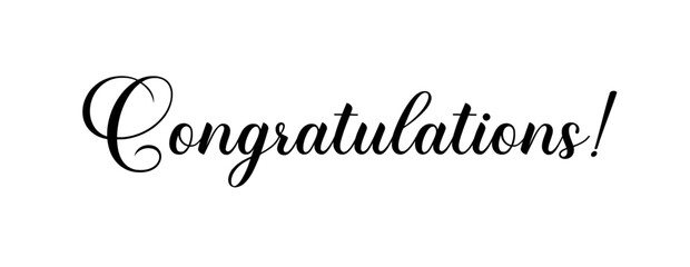 CONGRATULATIONS! - Simple vector banner design to congratulate for a good job in business or for new graduates