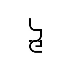 lje typography letter monogram logo design