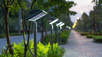 solar powered street lights, eco friendly green energy 