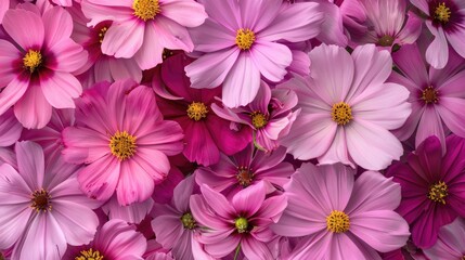 Cosmos Flowers in Candy Cane Stripes