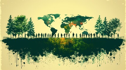 Reduce global warming by helping to plant green trees. To make the world brighter and refreshed