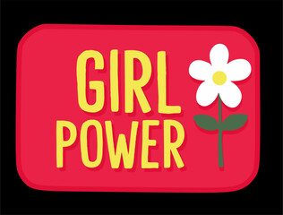 girl power with flower