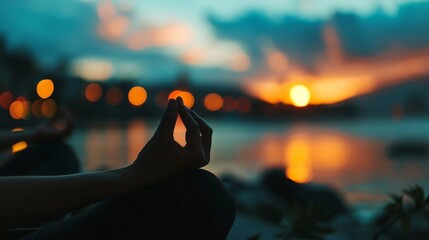 Sunset Yoga Serenity - Powered by Adobe