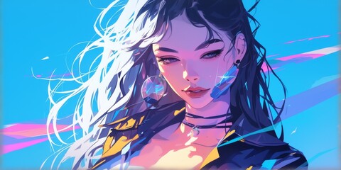 Confident Cool: An Anime Portrait with Style and Attitude
