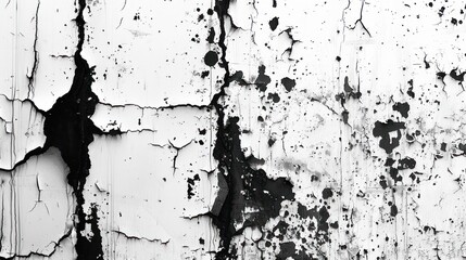 Fototapeta premium An abstract illustration depicting cracks over a grunge background in black and white.