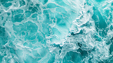 A vibrant, ultra HD image of a turquoise marble texture with waves of aqua and white, mimicking the refreshing feel of tropical waters.