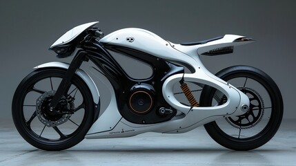 Obraz premium a white futuristic motorcycle