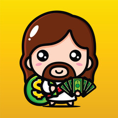 cute jesus brings money for you