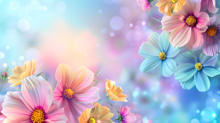 Fototapeta na wymiar Colorful Spring Flowers