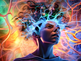 Thinking energy, biological conductors, electrical energy, brain waves, 