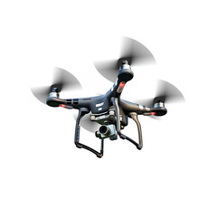 Drone in motion cut out image