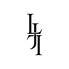 ljl typography letter monogram logo design
