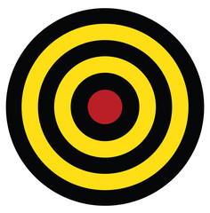 It is an illustration of a circular target board.
