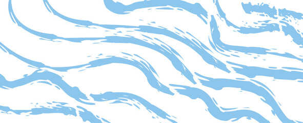 Seamless Wave Pattern, Hand drawn water sea vector background. Wavy beach print, curly grunge paint lines, watercolor. For nautical, water, ocean concept. banner, cover, poster. vector illustration © Umar