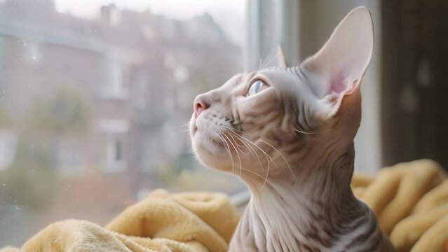 hairless cat Footage 4K