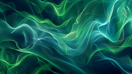 Obraz premium background with abstract green and blue waves