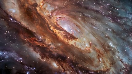 Within the cosmic neighborhood, the close proximity of galactic arms and spiral structures paints a mesmerizing tableau of cosmic beauty and complexity, inviting us to explore the mysteries of the 