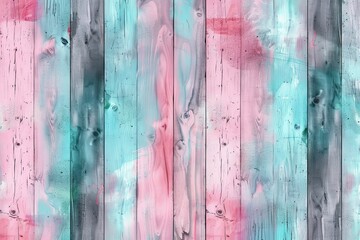 Abstract Painted Wooden Planks