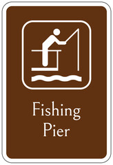 Fishing sign fishing pier