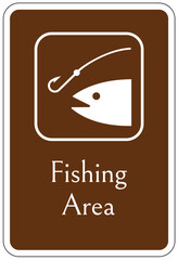 Fishing sign fishing area