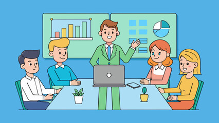 meeting business vector illustration