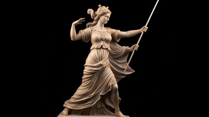Statue of the goddess Artemis Diana in the museum - obrazy, fototapety, plakaty