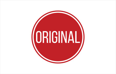 Red Original Rubber Stamp Seal Vector