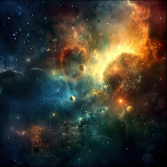 Fototapeta premium Enchanted Cosmos A Journey Beyond Space