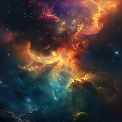 Fototapeta premium Enchanted Cosmos A Journey Beyond Space