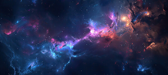 Naklejka premium Galactic Vertigo A Cosmic Odyssey