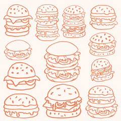 Set of Burger Collection.eps