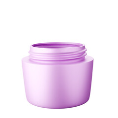 Pink facial cream jar 3D rendering. Advertising signs. Product design. Product sales. Product code.