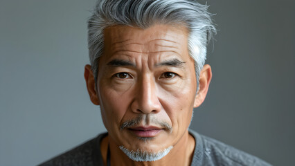 Stylish Middle-aged Man in Casual Chic Pastels, Effortless Elegance Relaxed Pastel Backdrop, Timeless Gray Middle-aged Style in Soft Pastels, Relaxed Sophistication Middle-aged Man in Pastel Ambiance