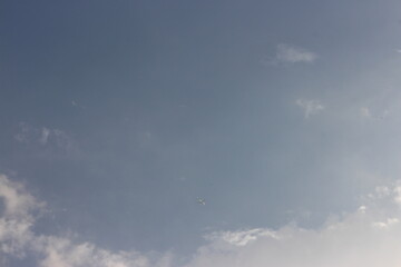 An airplane in the sky