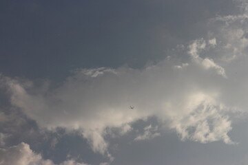 An airplane in the sky