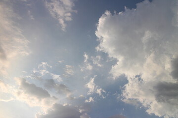 Blue sky background with clouds