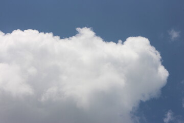 white cloud on blue sky background
