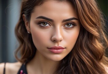 Obraz premium A Portrait Of Breathtakingly Gorgeous, Exotic, Beautiful Woman. 