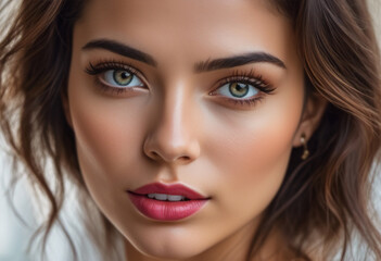 Fototapeta premium A Portrait Of Breathtakingly Gorgeous, Exotic, Beautiful Woman. 