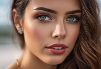 A Portrait Of Breathtakingly Gorgeous, Exotic, Beautiful Woman.
