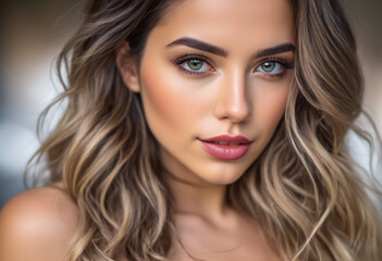 Obraz premium A Portrait Of Breathtakingly Gorgeous, Exotic, Beautiful Woman. 