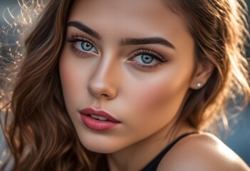 Obraz premium A Portrait Of Breathtakingly Gorgeous, Exotic, Beautiful Woman. 