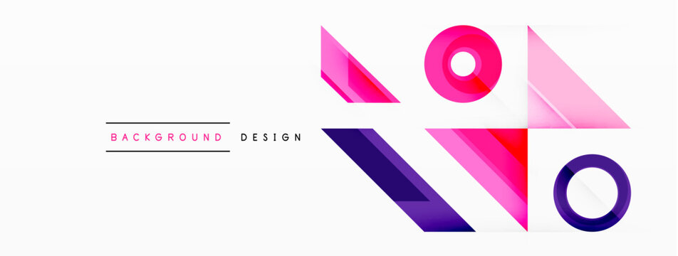 A logo with pink, purple, and blue geometric shapes on a white background. Incorporating rectangles, electric blue, and parallel lines in a font featuring magenta and violet hues