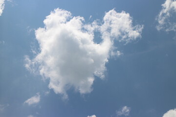white cloud on blue sky background