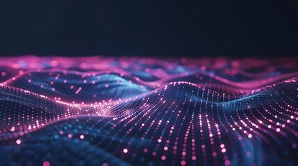  abstract digital wave data center hi-tech technology networking futuristic lights