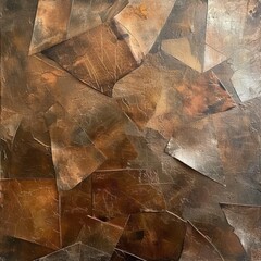 A painting featuring a variety of different shapes in an abstract composition