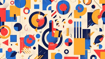 Obraz premium An abstract vibrant geometric pattern designed to captivate This eye catching backdrop is perfect for wallpaper filling patterns web backgrounds and adding texture to surfaces Embrace the r