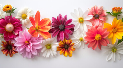 A stunning arrangement of summer flowers is showcased against a clean white background
