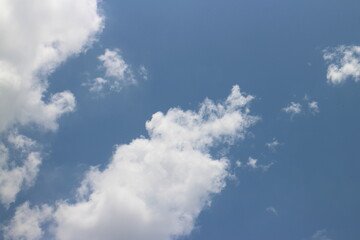 blue sky with clouds closeup